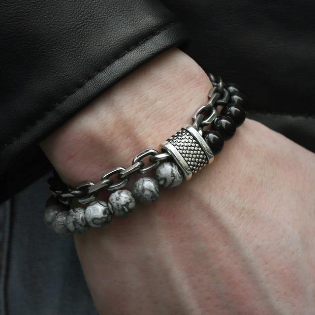 Stone Beaded Bracelets - Rockin D Beard