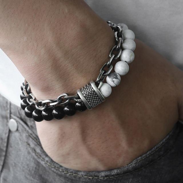 Stone Beaded Bracelets - Rockin D Beard