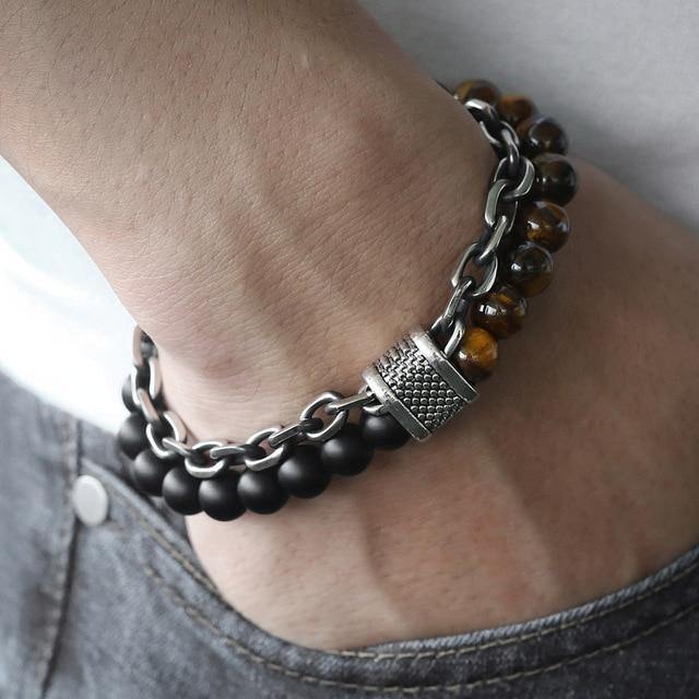 Stone Beaded Bracelets - Rockin D Beard