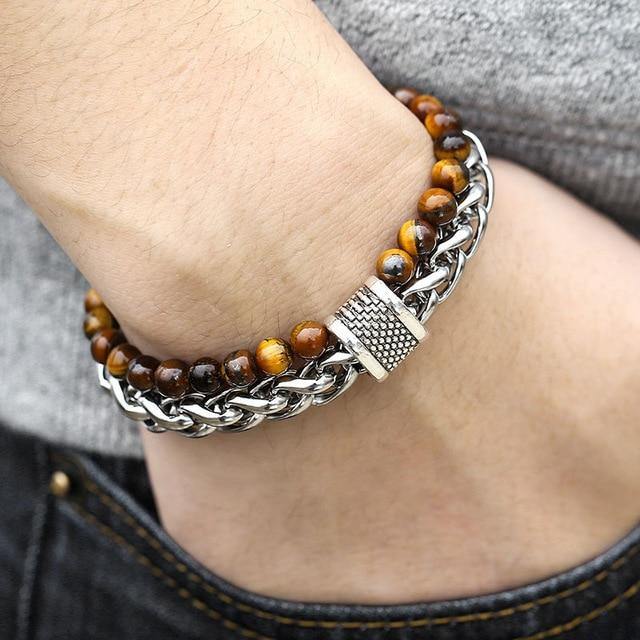 Stone Beaded Bracelets - Rockin D Beard