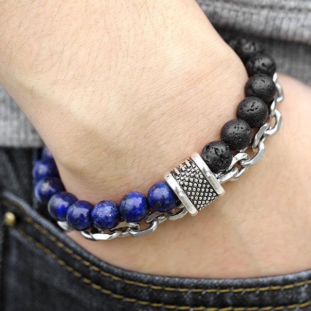 Stone Beaded Bracelets - Rockin D Beard