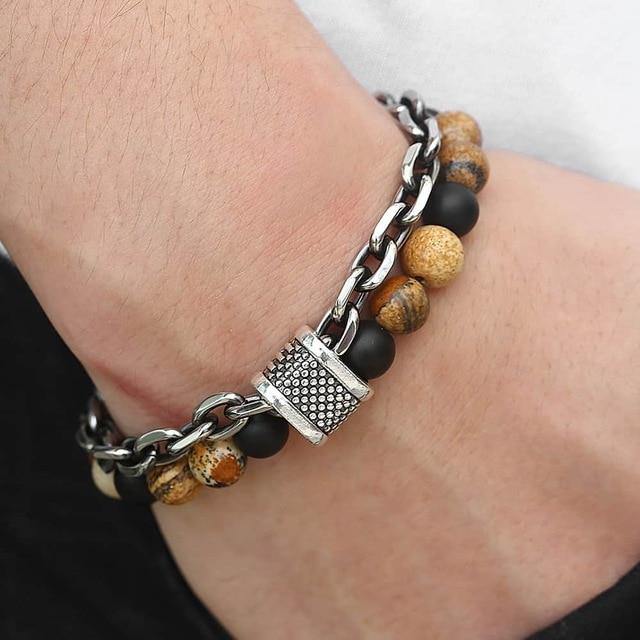 Stone Beaded Bracelets - Rockin D Beard