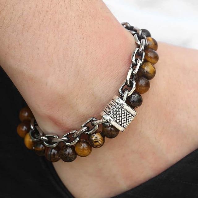 Stone Beaded Bracelets - Rockin D Beard