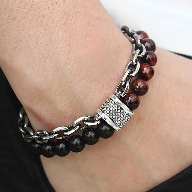 Stone Beaded Bracelets - Rockin D Beard