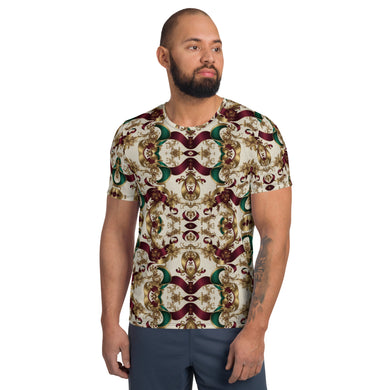 Guciesk All-Over Print Men's Athletic T-shirt