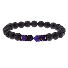 Load image into Gallery viewer, Volcanic Lava Stone Essential Oil Diffuser Stone Bracelet - Rockin D Beard