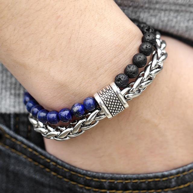 Stone Beaded Bracelets - Rockin D Beard